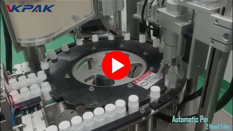 Monoblok Toz Şişe Dolum ve Kapatma Makinesi