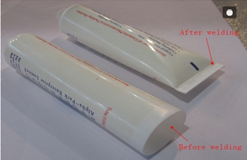 welding samples from ultrasonic tubes sealer örneklerle kaynak.jpg