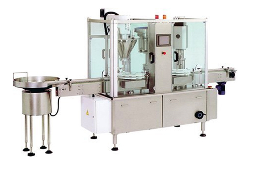 automatic bottled powder filling capping equipment yuvarlak şişe çözücü şişe dolum kapatma makineleri lin